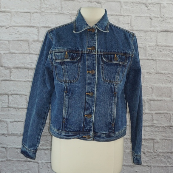 Vintage 80s Denim Oversized Trucker Jean Jacket - Picture 1 of 7